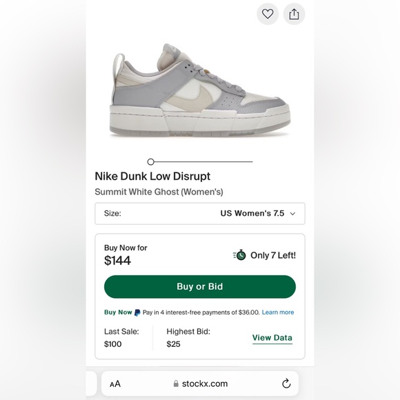 BRAND NEW Nike Dunk Low Disrupt Summit White Ghost w/ Authenticity Verified Tag - Picture 11 of 11